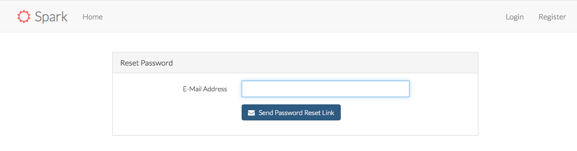 Spark password reset